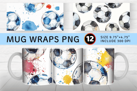 Download Watercolor Soccer Mug Wrap - Premium Bundle